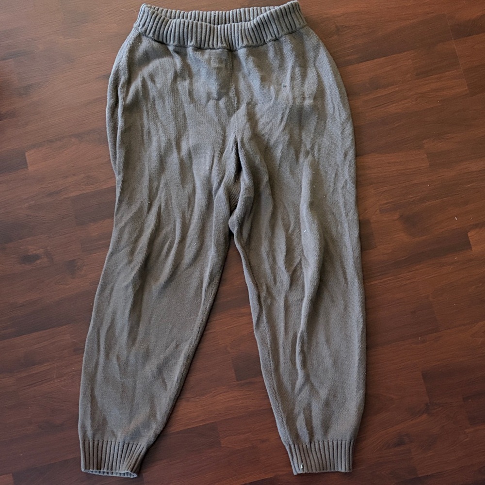 Knit tan/Olive Green Jogger Pants